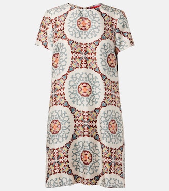 Swing printed silk satin minidress | La DoubleJ