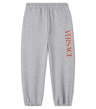 Logo cotton jersey sweatpants | Versace Kids