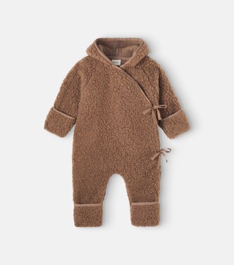 Baby hooded wool teddy onesie | Binibamba