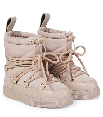 Leather-trimmed snow boots  | Inuikii Kids