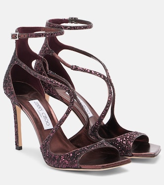 Azia 95 glitter sandals | Jimmy Choo