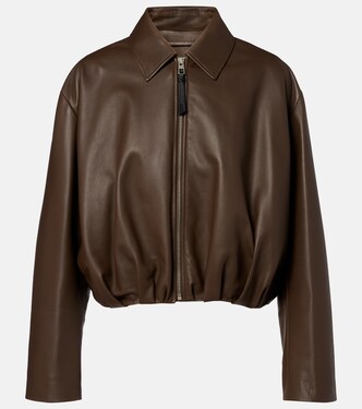 Draped leather jacket | Loewe