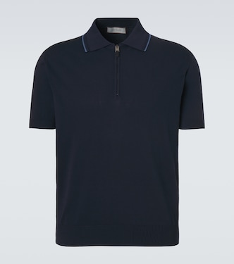 Cotton zip-up polo shirt | Canali