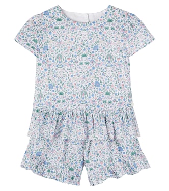 Floral cotton T-shirt and shorts set | Tartine et Chocolat