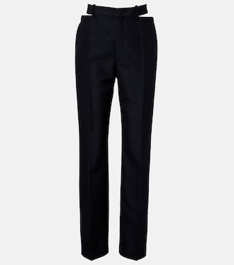 Cutout wool and mohair straight pants | Jil Sander