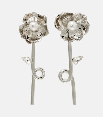 Crystal-embellished faux pearl earrings | Simone Rocha