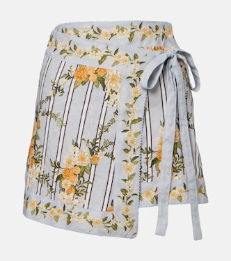 Paréo Luna en lin à fleurs | Agua by Agua Bendita