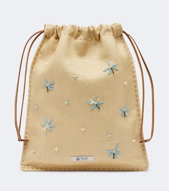 Prada Wish beaded canvas pouch | Prada