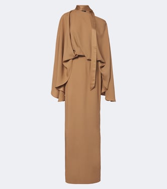 Brooks scarf-detail crêpe cady maxi dress | Taller Marmo