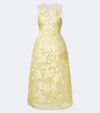 Robe midi à broderies | Monique Lhuillier