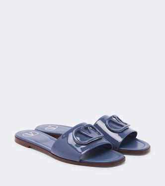 VLogo patent leather slides | Valentino Garavani