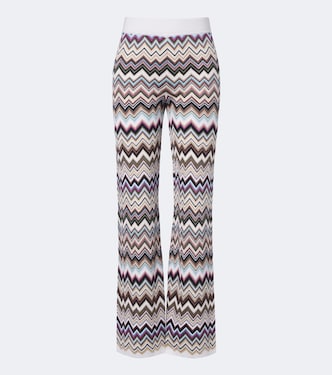 بنطلون بأرجل واسعة محبوك Zigzag  | Missoni