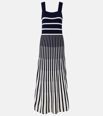 Aveline striped knitted maxi dress | Velvet