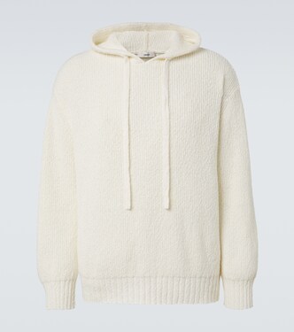 Knitted cotton hoodie | Commas