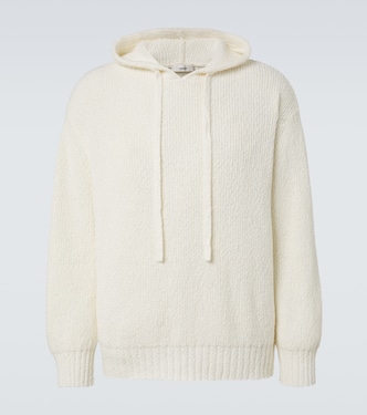 Knitted cotton hoodie | Commas