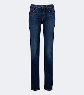 Faded studded straight jeans | Etro