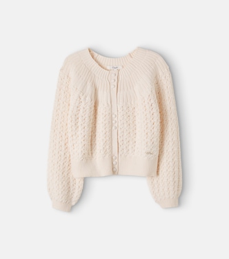 Cardigan aus Baumwolle und Wolle | Chloé Kids