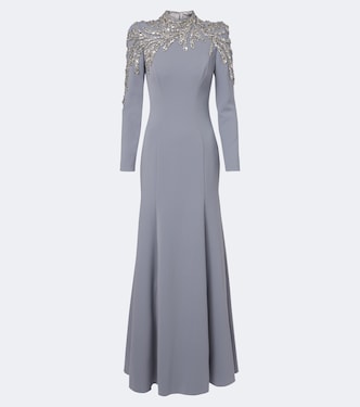 Abito lungo Viper con cristalli | Jenny Packham