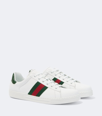Baskets Ace Web Stripe en cuir | Gucci