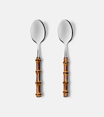 Bamboo set of 2 stainless steel spoons | Gucci
