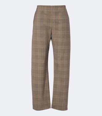 Mia checked wide-leg pants | Leset