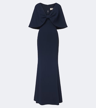 Caped crêpe gown | Elie Saab
