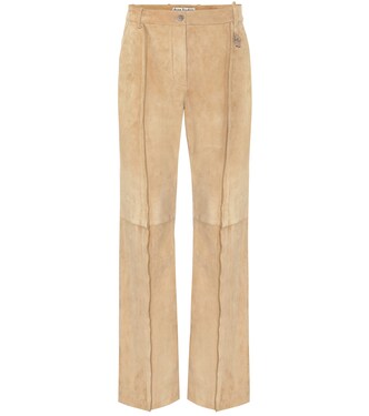 Pantalon droit en daim à taille mi-haute | Acne Studios
