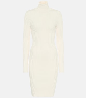 Vestido corto de lana y algodón elastizado | Wolford