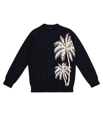 Sweat-shirt intarsia en coton | Il Gufo