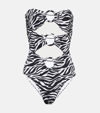 Anya zebra-print cutout swimsuit | Alexandra Miro