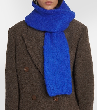 Alpaca-blend scarf in blue - Acne Studios | Mytheresa