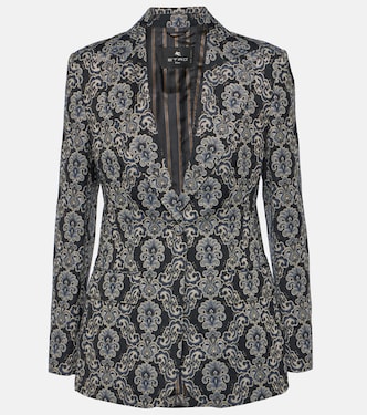 Single-breasted jacquard blazer  | Etro