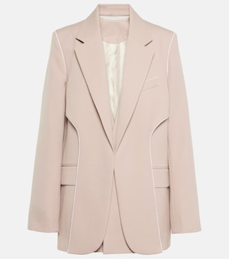 Asymmetric wool-blend blazer | Victoria Beckham