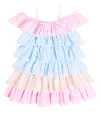 Ruffled cotton dress | Monnalisa