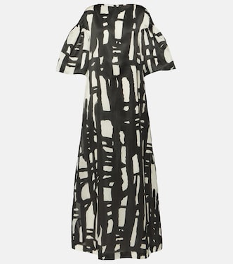 Robe longue imprimée en soie | Max Mara