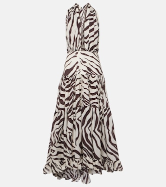 Marie Rose zebra-print cotton maxi dress | Alexandra Miro