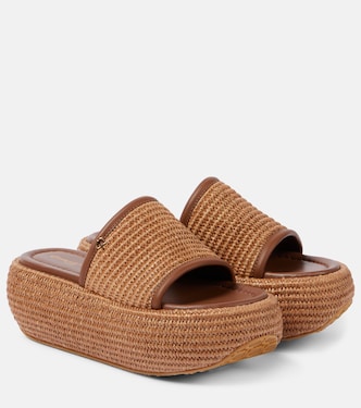 Plateau-Pantoletten Amami mit Leder  | Gianvito Rossi