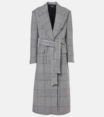 Houndstooth wool-blend coat | Dolce&Gabbana