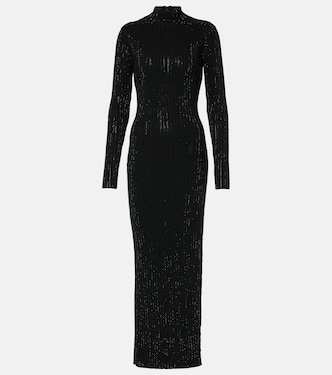 Embellished knitted cotton midi dress | David Koma