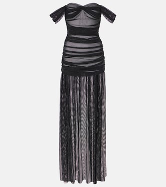 Walter Pickleball off-shoulder gown | Norma Kamali