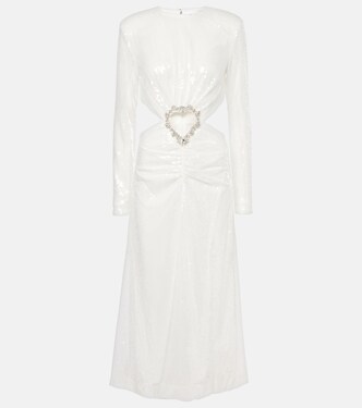 Bridal sequined cutout midi dress | Rotate