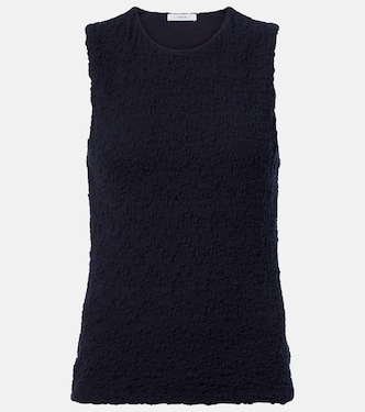 Smocked cotton-blend top | Vince