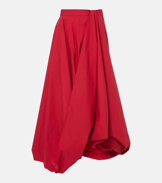 Cotton-blend midi skirt | Brunello Cucinelli