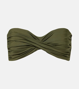 Sea Sprite gathered bandeau bikini top | Johanna Ortiz