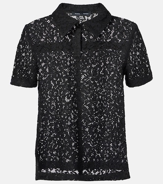 Kennedy floral lace polo shirt | Proenza Schouler