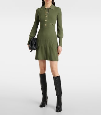 lauper knit mini dress Veronica Beard Lauper Knit Mini Dress | Navy