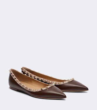 Rockstud leather ballet flats | Valentino Garavani