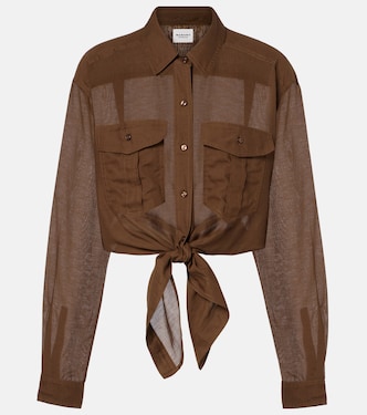 Nath cropped cotton-blend shirt | Marant Etoile