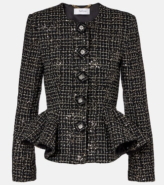 Chaqueta Tomomi de tweed con peplum | Safiyaa