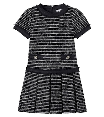 Pleated tweed dress | Patachou